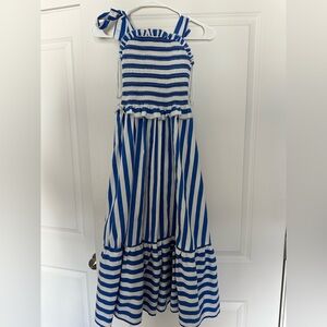 LARK + GREY Blue and White Striped Dress
